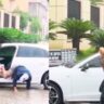 Watch: Man Walks On His Hands In Waterlogged Street To Saves His Shoes