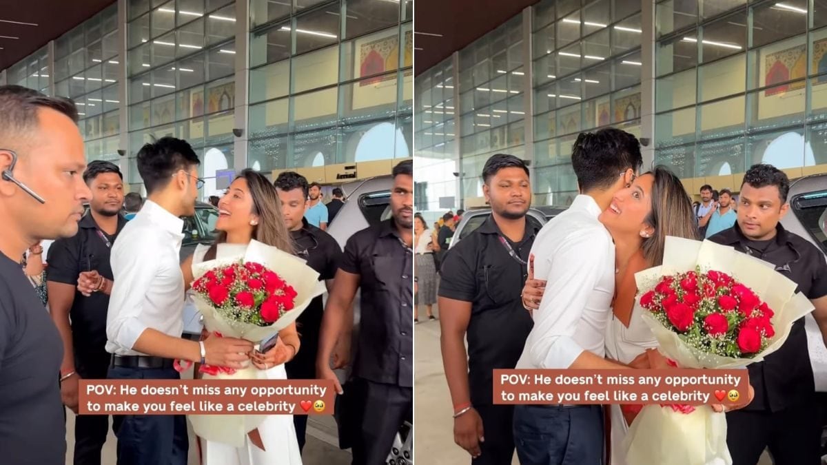 Man’s Beautiful Gesture To Welcome His Fiancée At Airport Is Too Cute To Miss