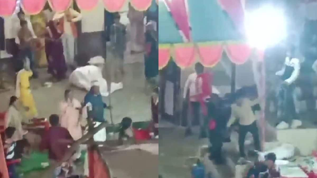 ‘Flying Chairs, Sticks’: Bride and Groom’s Families Clash in Firozabad Over ‘Less Food’, Watch Video