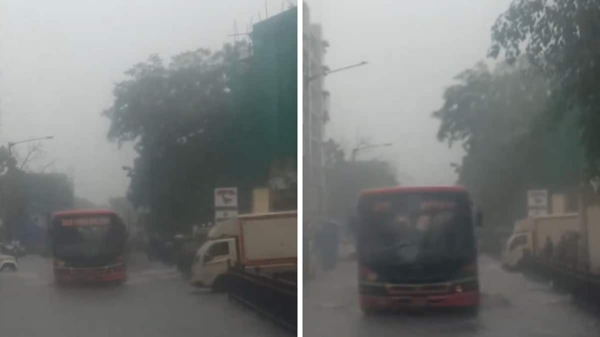 Video Of Bus Navigating Through Waterlogged Streets In Mumbai Triggers Safety Concern