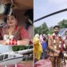 Helicopter ‘Baraat’: UP Man Thrills Village With Unique Entrance at His Wedding