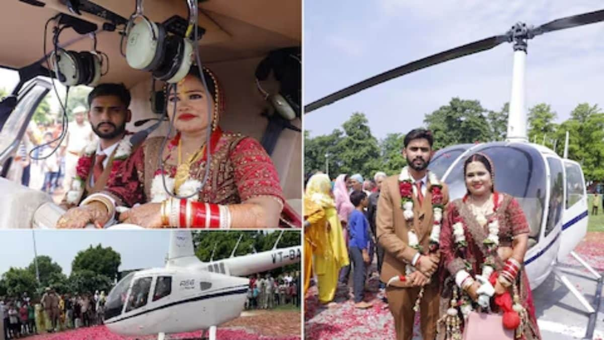 Helicopter ‘Baraat’: UP Man Thrills Village With Unique Entrance at His Wedding