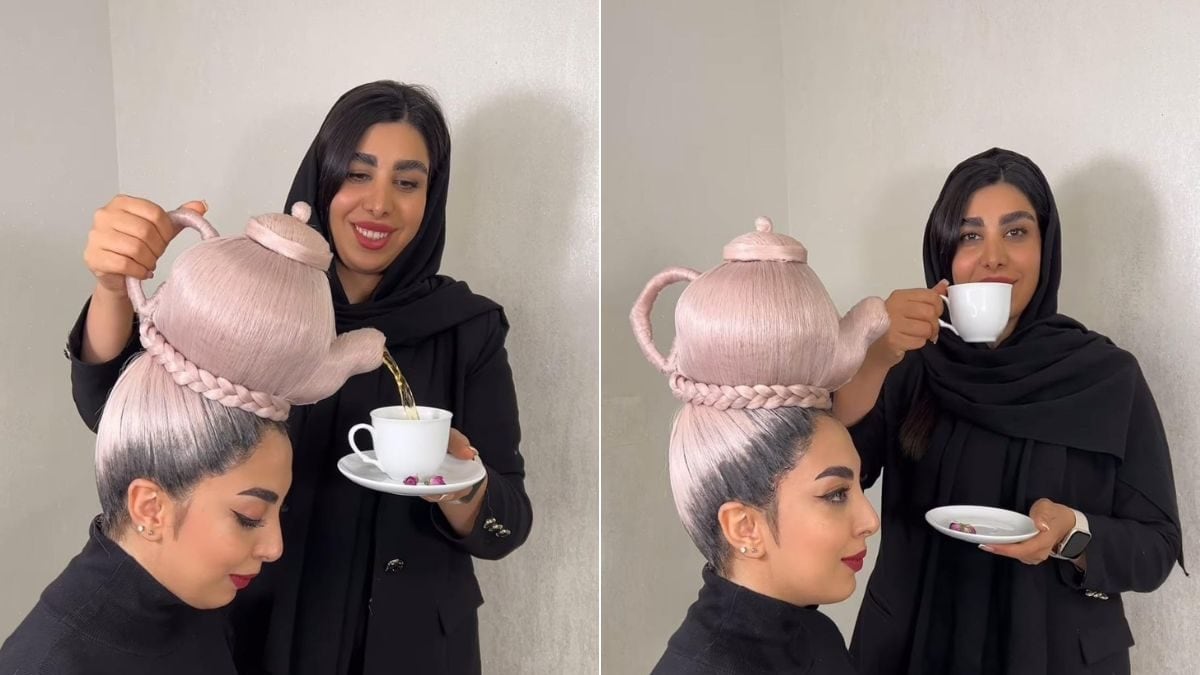 Video of Iranian Hairstylist Flaunting Her ‘Teapot’ Hairstyle on Instagram Goes Viral, Watch